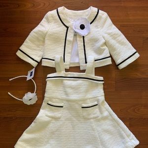 Janie and Jack Boucle dress and jacket outfit